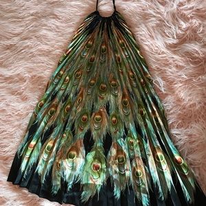 Pleated peacock top